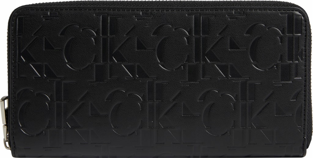 Calvin Klein Portfel Damski Sleek Zip Around Black