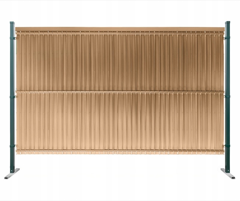 Listwy ogrodzeniowe pionowe wąskie 44-62mm 123x250cm RD08 Słomkowy