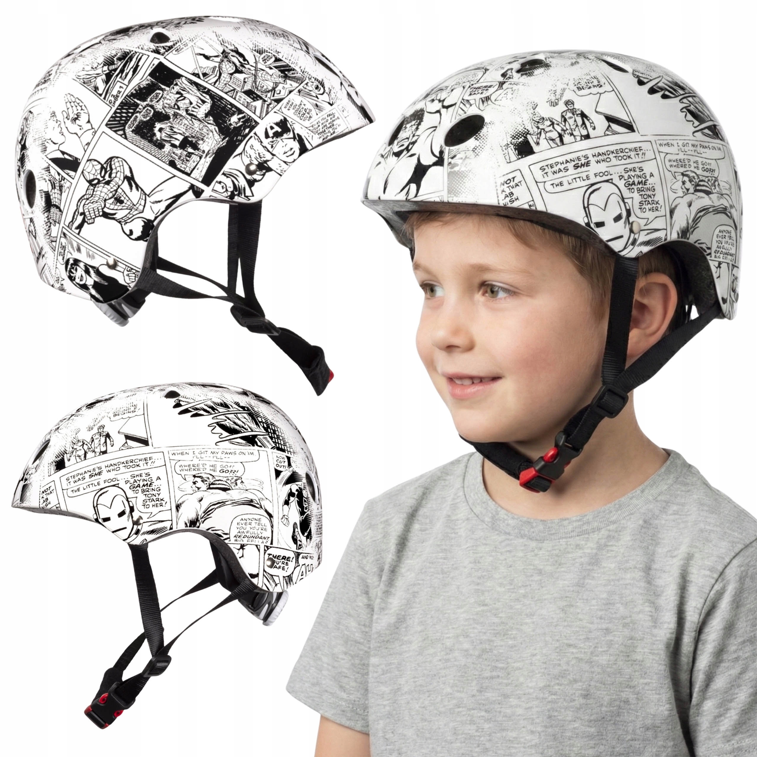 Marvel Avengers Bezpieczny chłopięcy kask rowerowy, Sportowy, Regulowany