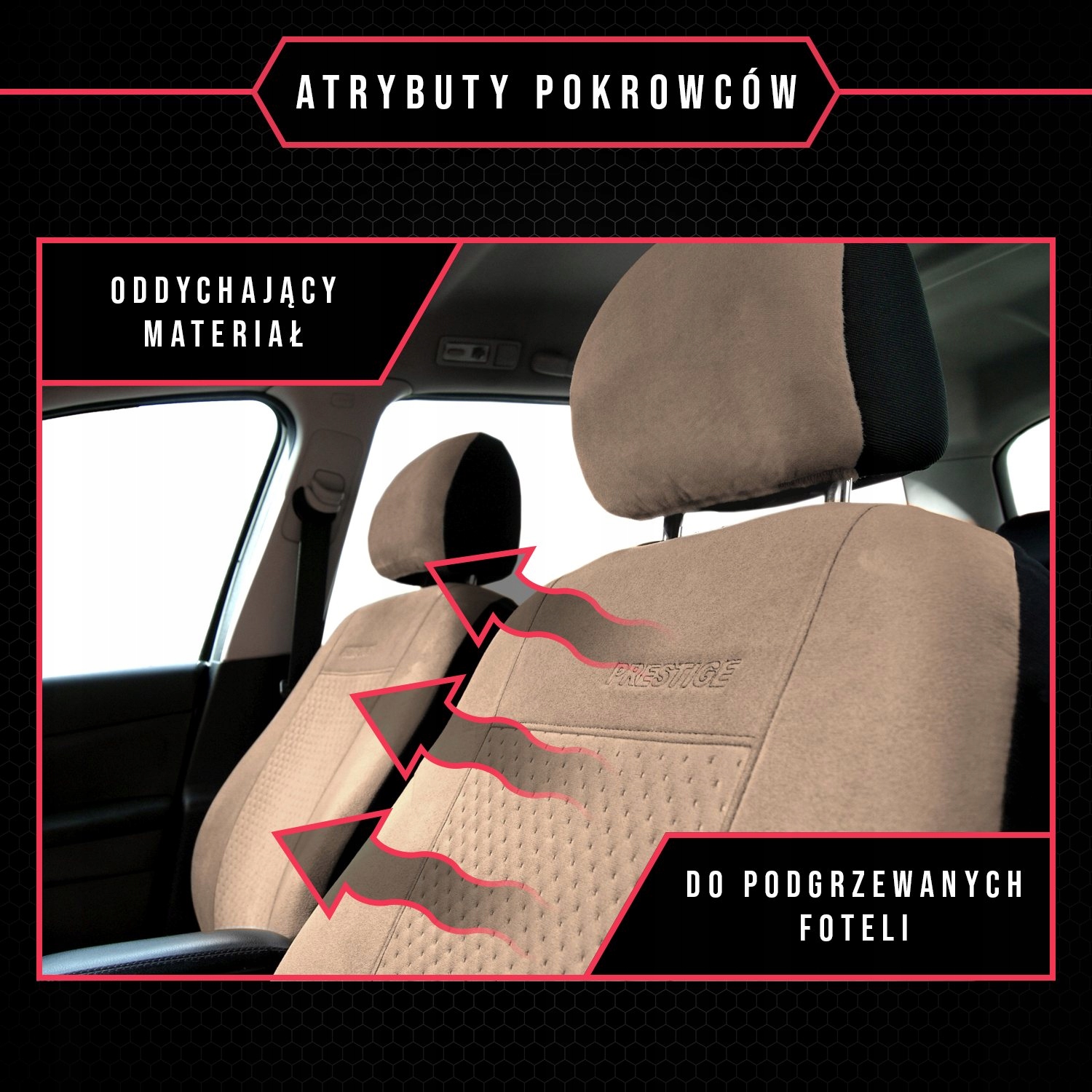 Pokrowce uniwersalne komplet Prestige beżowe zamsz do Opel Omega Producent Auto-dekor