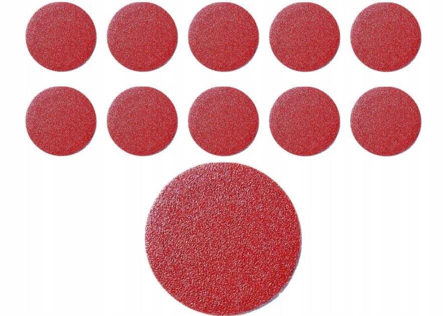 Papier Ścierny Krążki Rzep 125MM P80 Zestaw 10 Sztuk