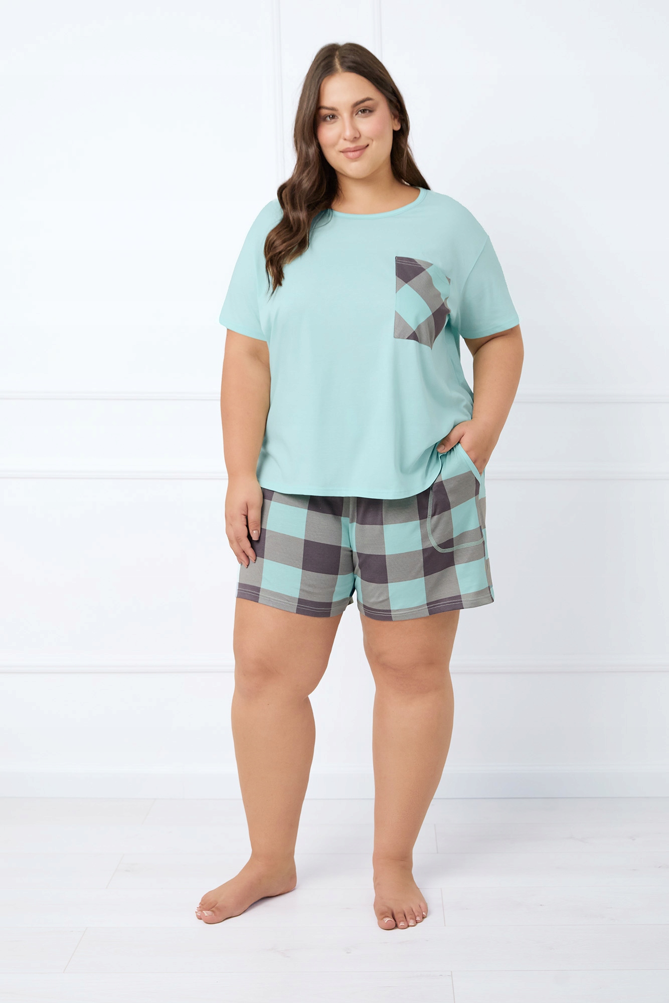 Dámské pyžamo krátký rukáv, krátké kalhoty Sandra XL Italian Fashion