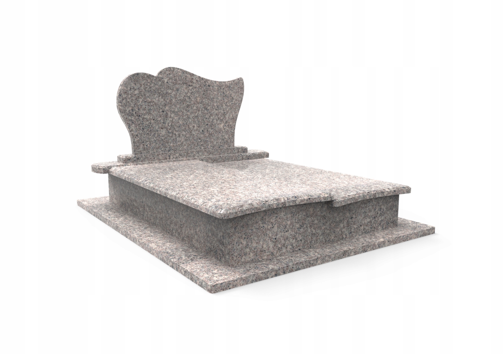 Granitový náhrobek s dvojitým pomníkem Premium Královský bronz, zaoblený