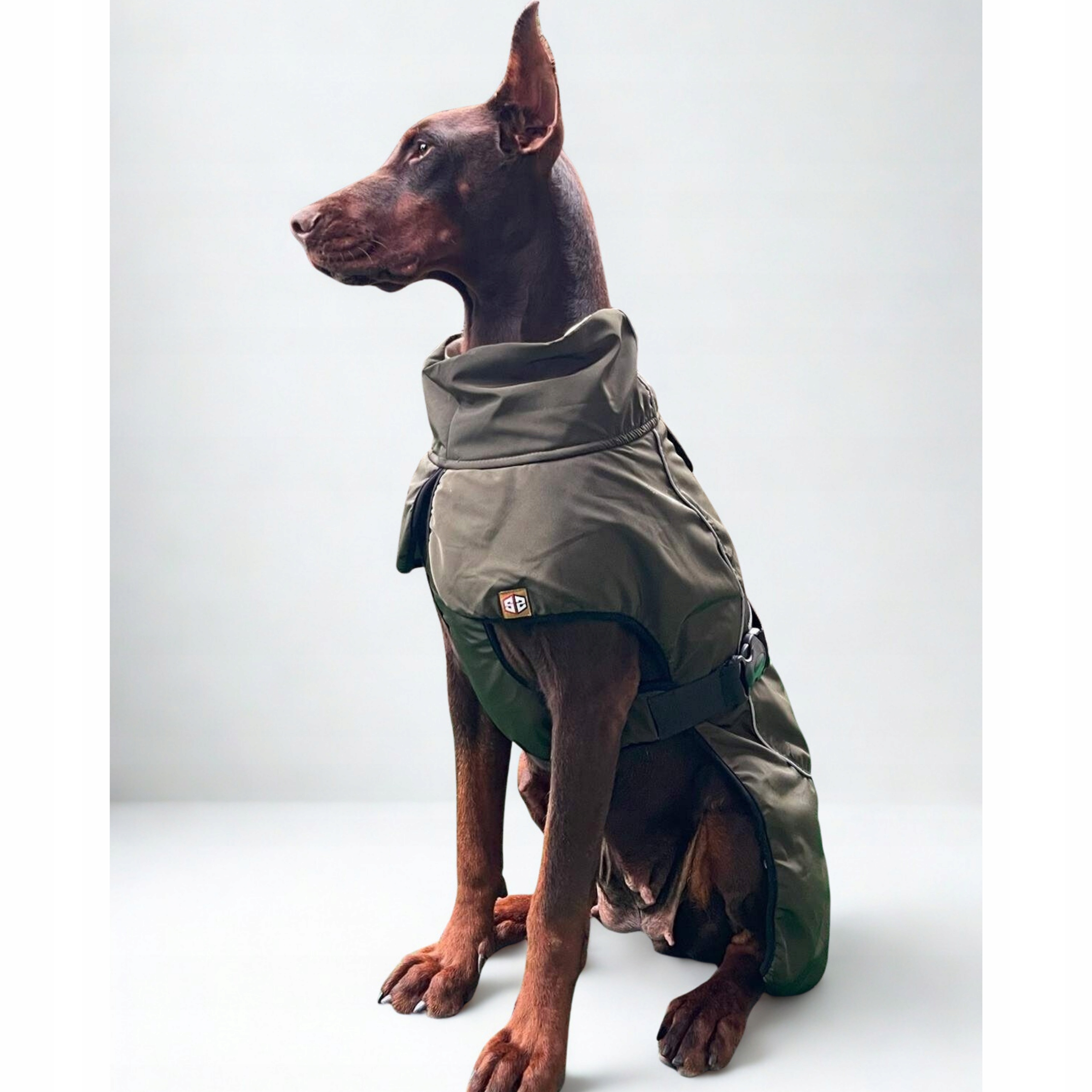 Levně Voděodolná bunda khaki pro velké psy 5XL – teplá a pohodlná