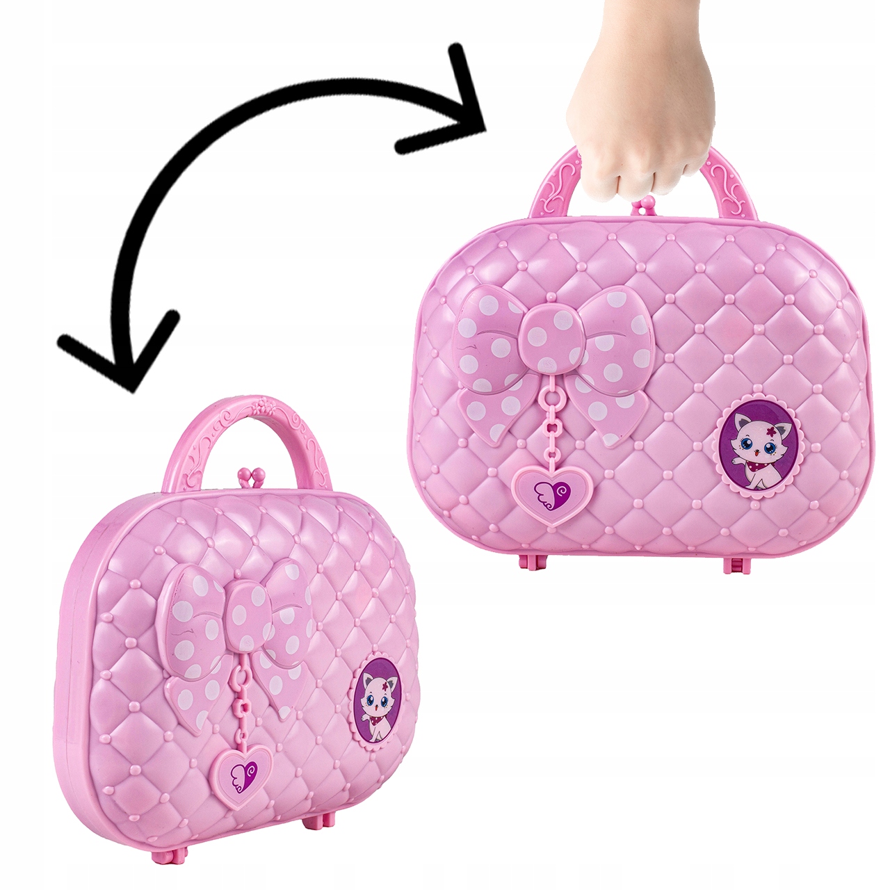 ZESTAW KOSMETYKÓW W TOREBCE DO MAKIJAŻU I PAZNOKCI KOSMETYKI DLA DZIECI Wiek dziecka 3 lata +