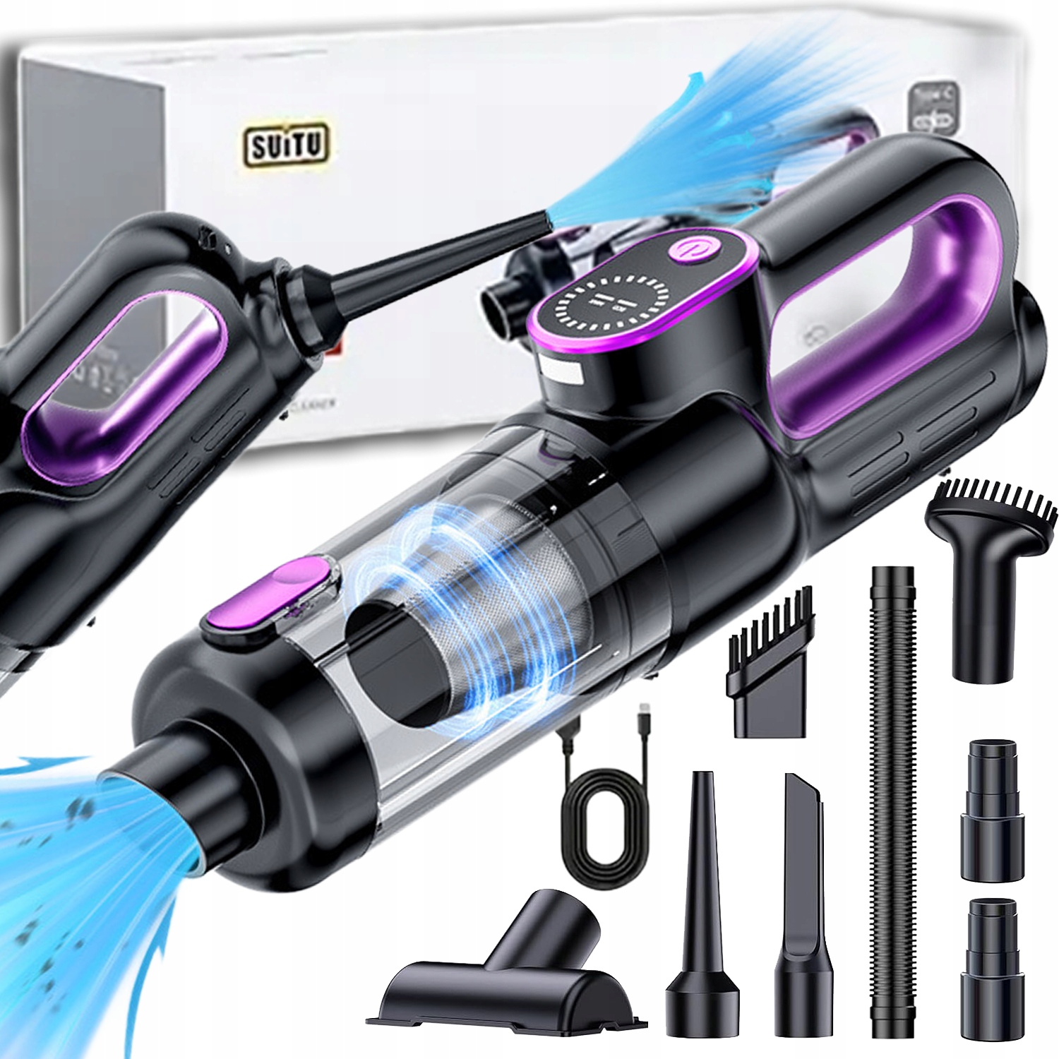 Vysavač Ruční Cyklonový Bezdrátový Vysavač Usb 12000PA