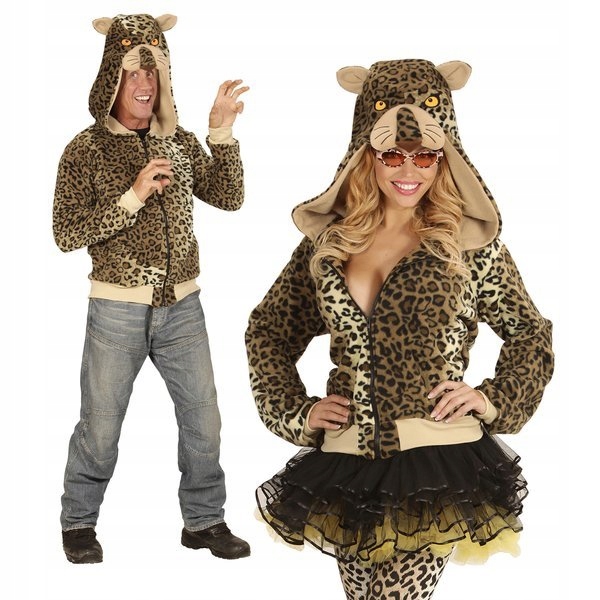 Kostým Mikina Leopard S Kapucí Zvířata L/XL