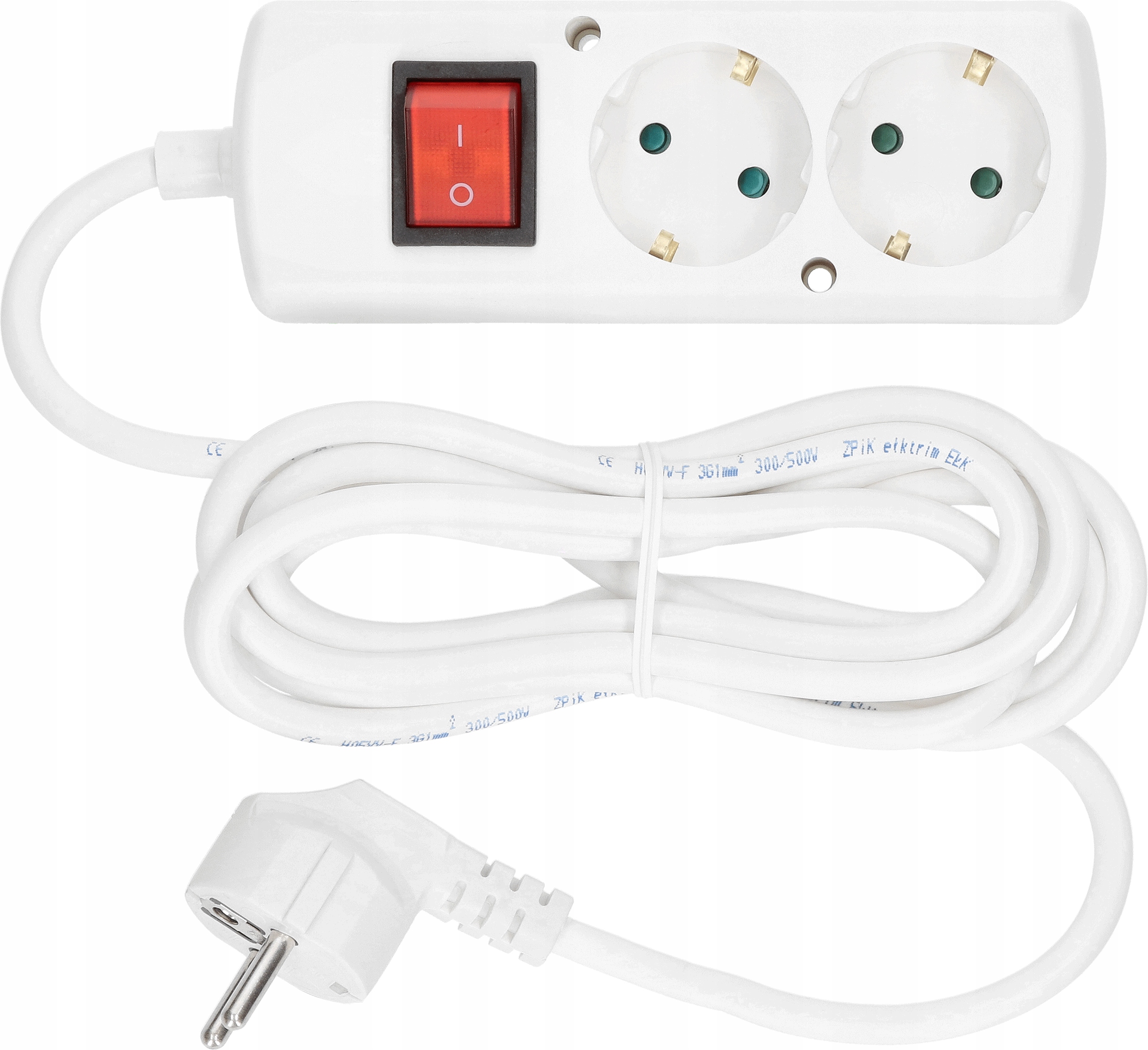 

Przedłużacz podwójny z wyłącznikiem 3m Schuko