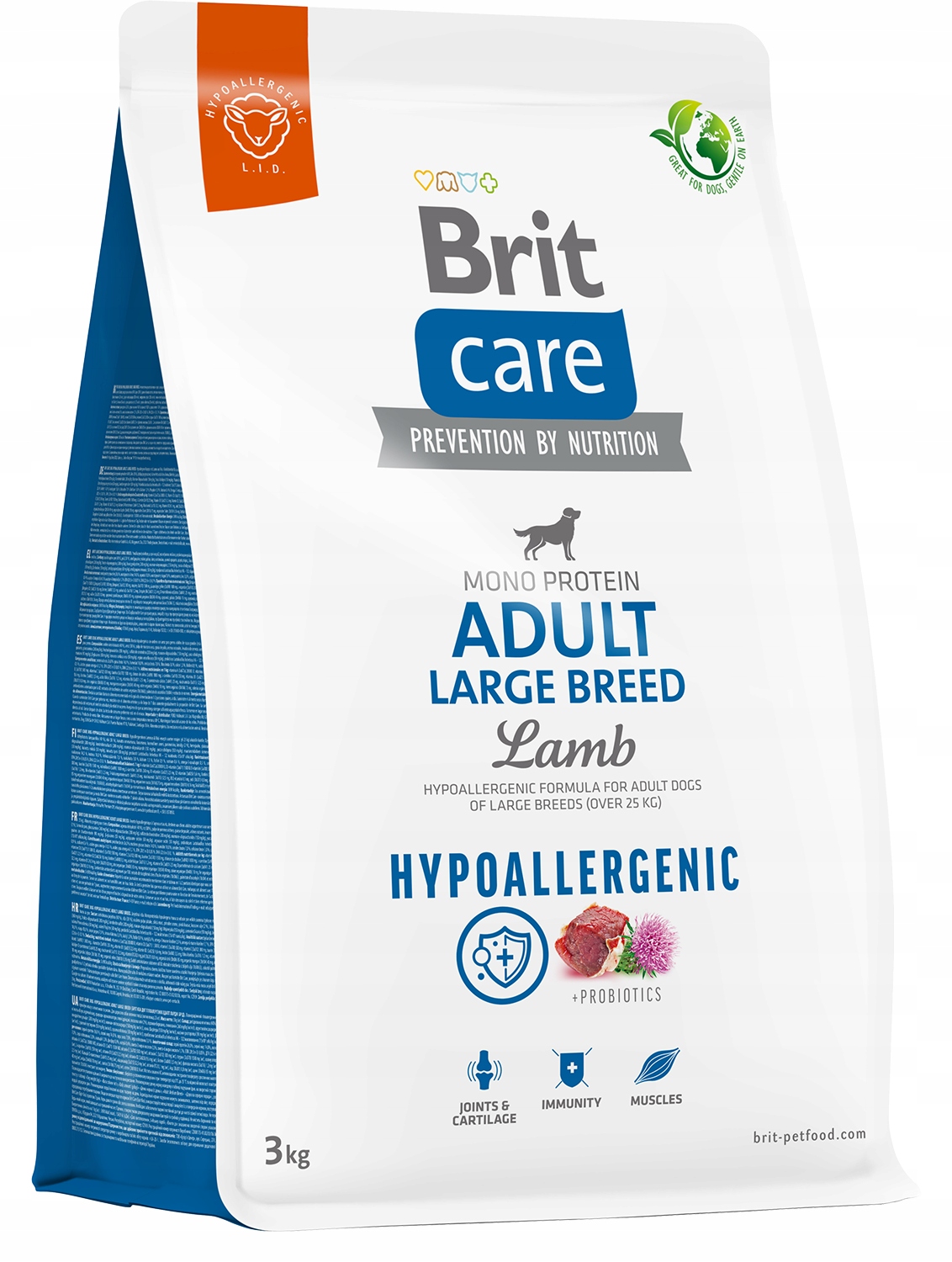 Levně Brit Care Adult Large Breed Krmivo pro psa 3kg Hypoallergenic Jehněčí maso
