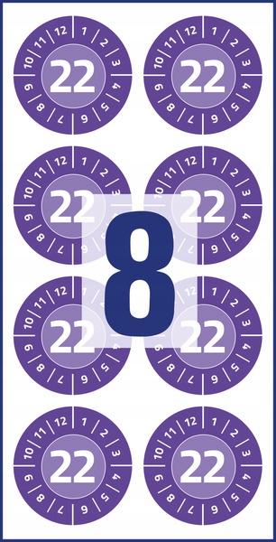 TABLICZKI INSPEKCYJNE DO OPISU 2022 ROK 30mm x80 Kod producenta 6946-2022