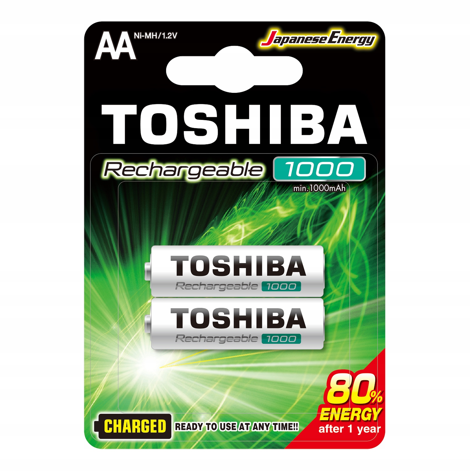 2x Akumulatorki Toshiba Aa R6 1000mAh Baterie