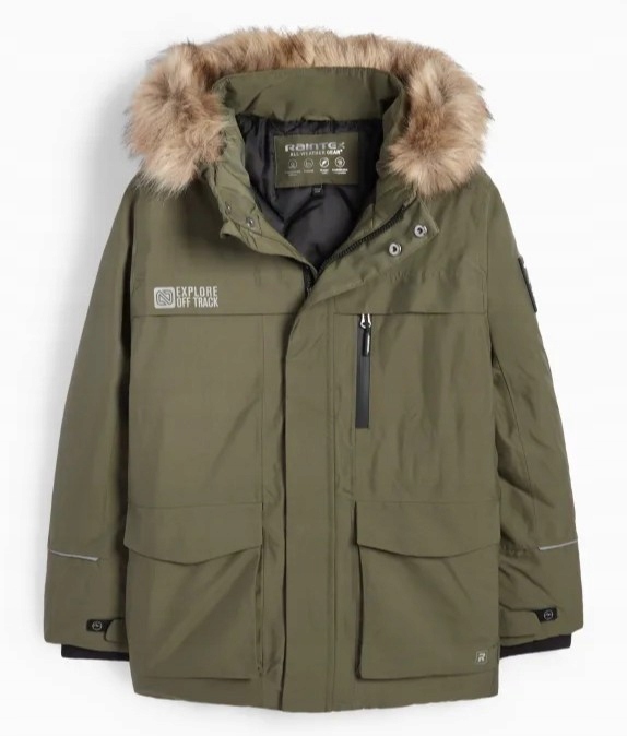 C&a kurtka watowana wiatroszczelna 3000mm i nieprzemakalna khaki 176