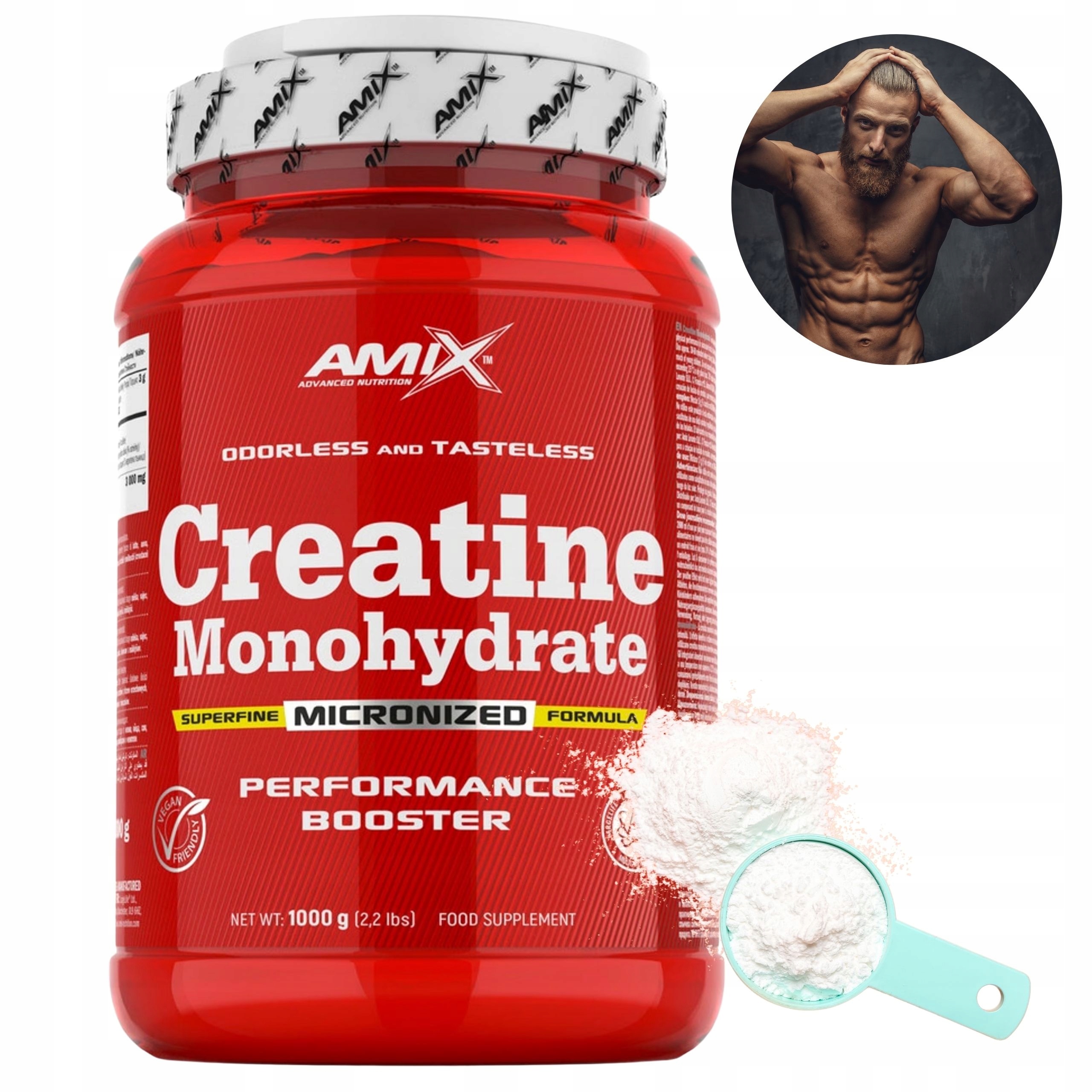 Amix Kreatin Monohydrate 1000 g Creatine Monohydrate v prášku