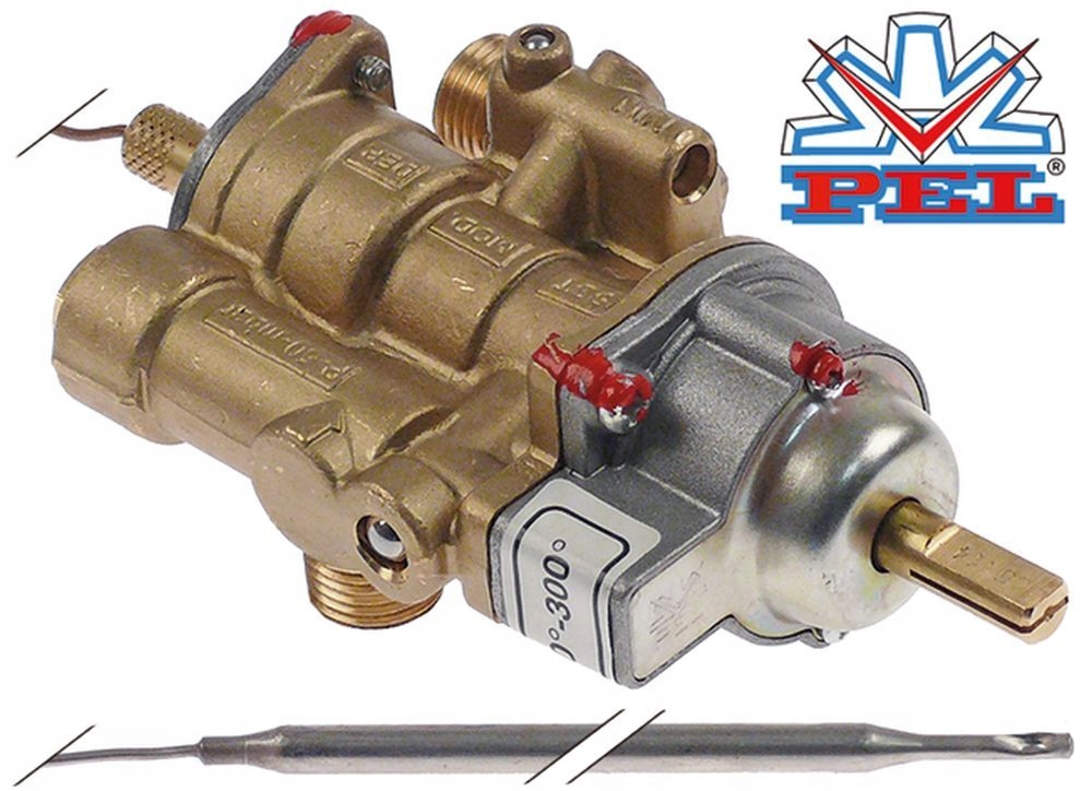 Regulátor plynu s termostatem 25ST 300°C připojení termočlánku M9x1 Pel