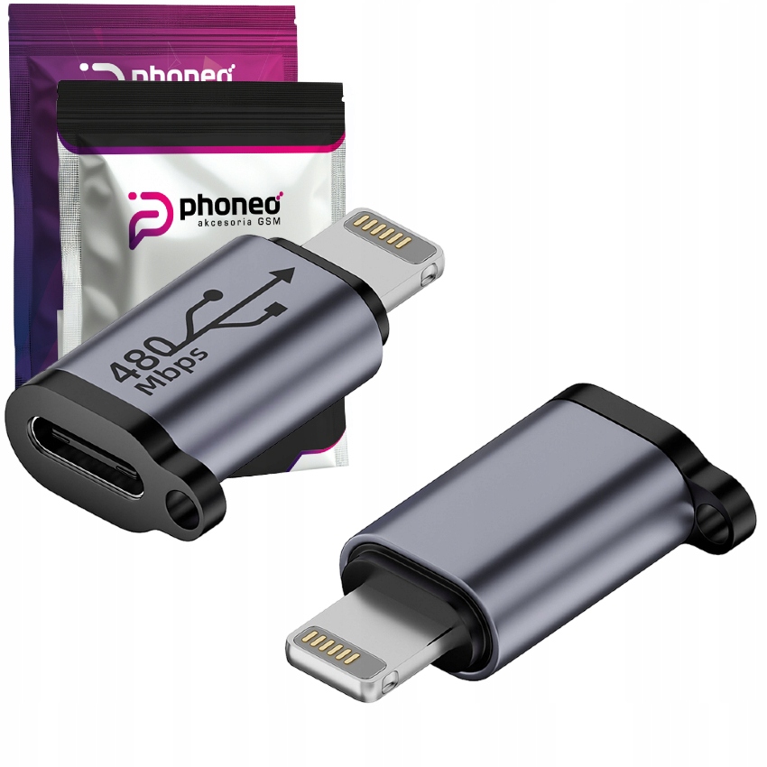ADAPTER PRZEJŚCIÓWKA PHONEO KABLA USB-C DO IPHONE LIGHTNING 480MBPS 18W V6