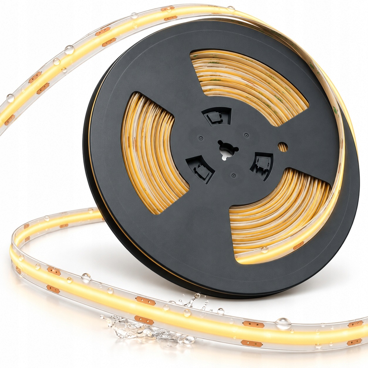 Led Cob 3000K 20 m páska 24 V IP67 11 W/m voděodolná teplá bílá 480 LED/m