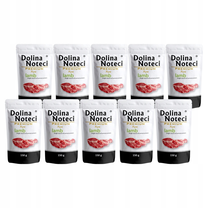 Levně Mokré krmivo pro alergické psy Dolina Noteci Premium jehněčí maso 10 x 150g