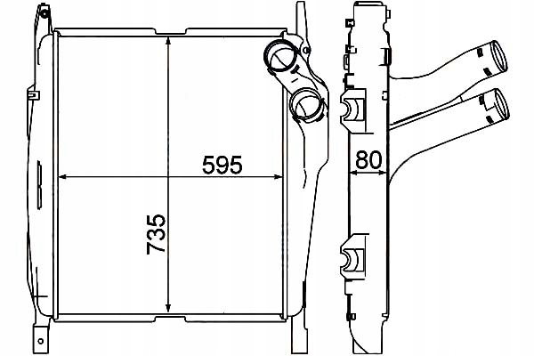 HELLA INTERCOOLER CHŁODNICA POWIETRZA DOŁADOWUJĄCE