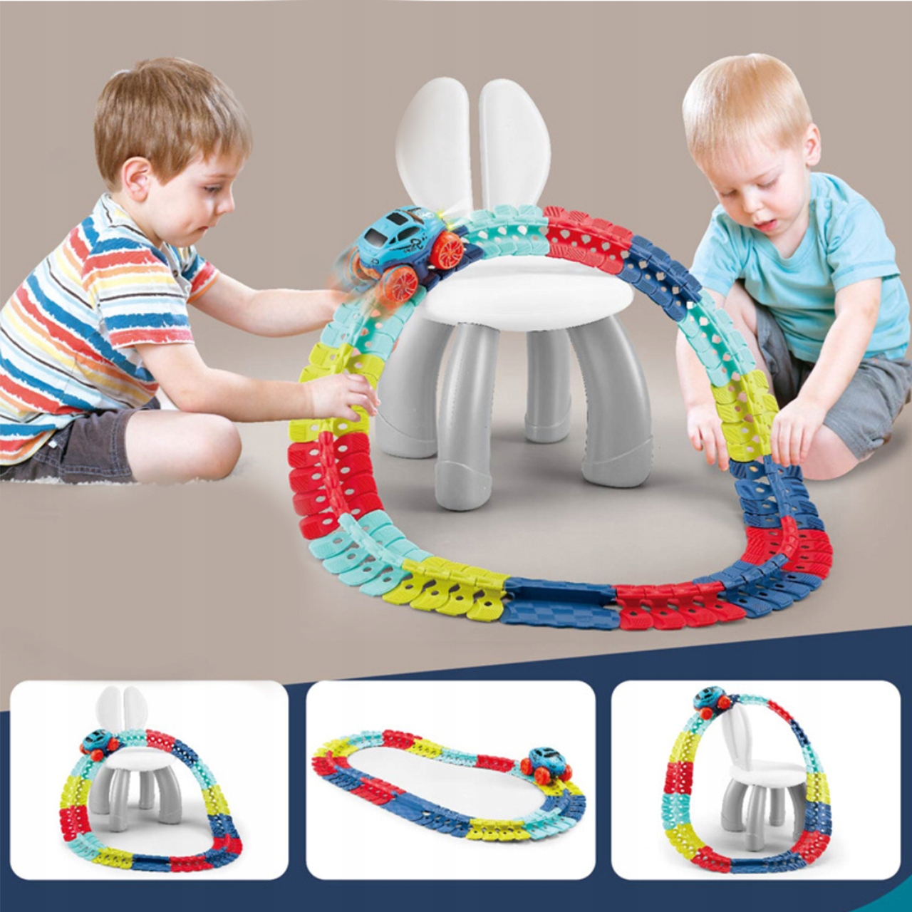 RENNSTRECKE Puzzle Zug Zug DIY 195 EL AUTO Produkthöhe 36 cm