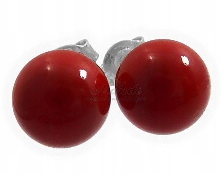 Krystaly Perly Náušnice Certifikát Červené