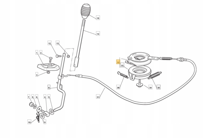 Sprzęgło mechaniczne traktorków Stiga Compact EL63 Kod producenta 33-1231