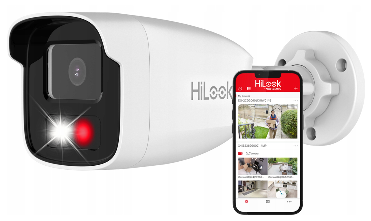 Ip kamera FullHD 1080p Venkovní výkonná IPCAM-B2-50DL Hybridní světlo HiLook