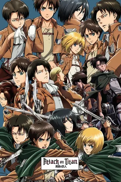 Atak Tytanów Attack on Titan Kolaż plakat 61x91,5