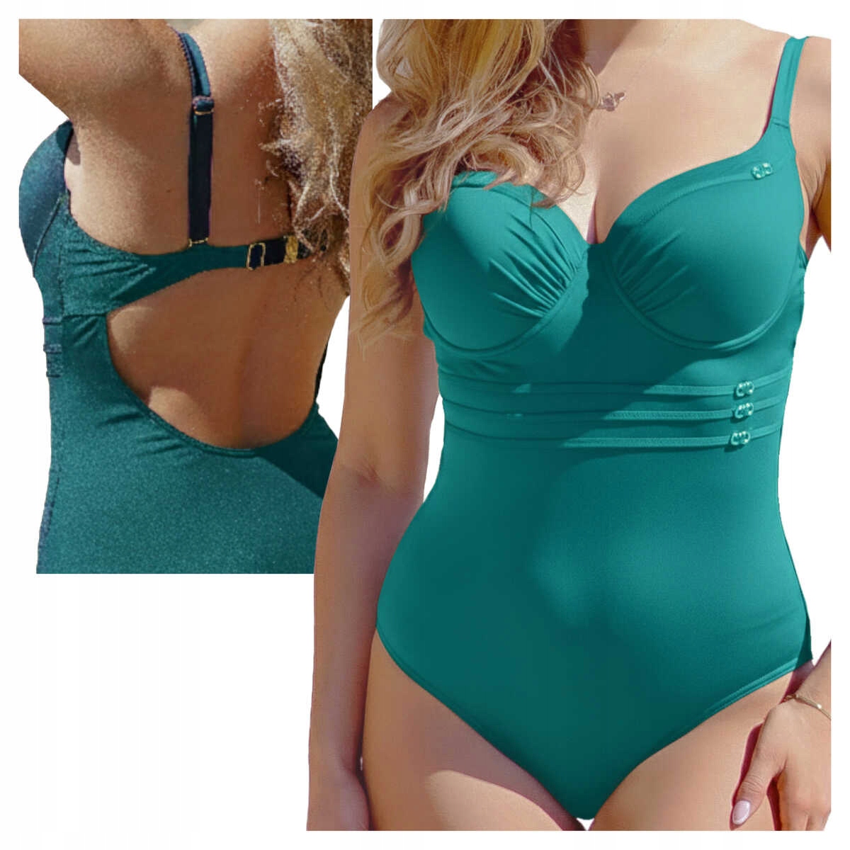 Self Jednodílné plavky Monte Carlo9 964V1MO9 7 zelené 80C