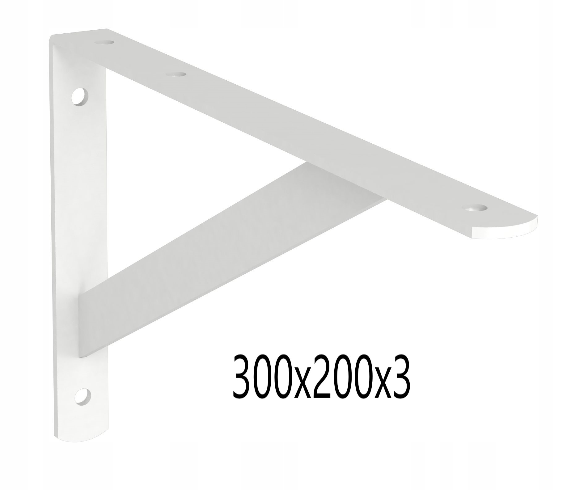 

Wspornik pod Półkę Mocny 300x200x3mm Biały Heavy
