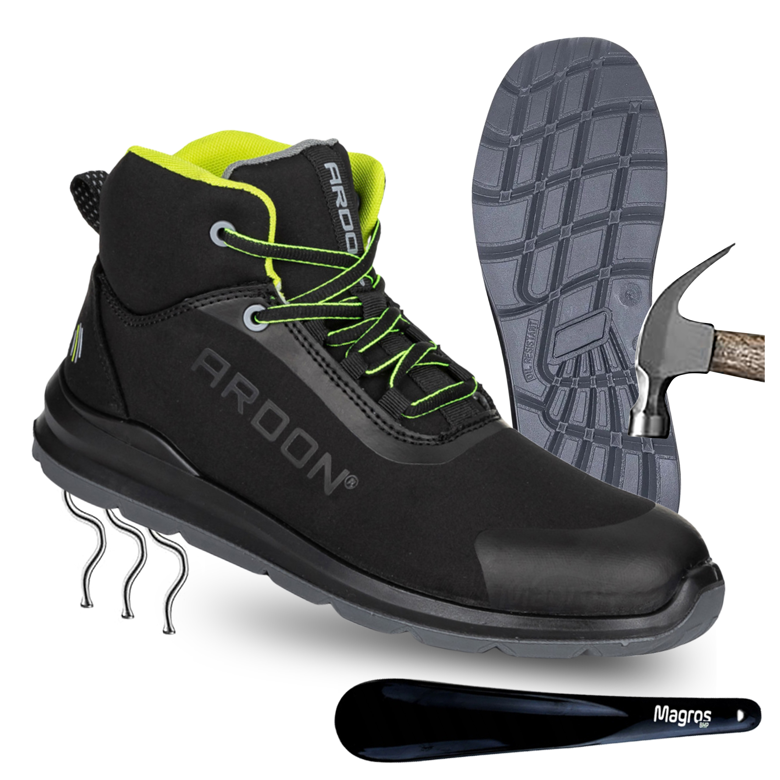 Pánská softshellová pracovní obuv s plechem Bozp Ardon Softex High S1P Src vel. 44