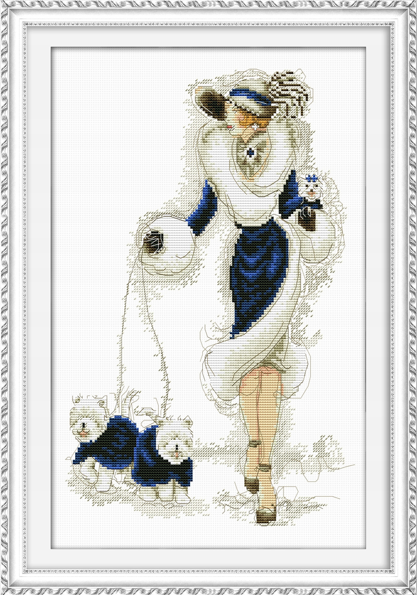 Křížková výšivka počítaná sada (kanva, mulina)