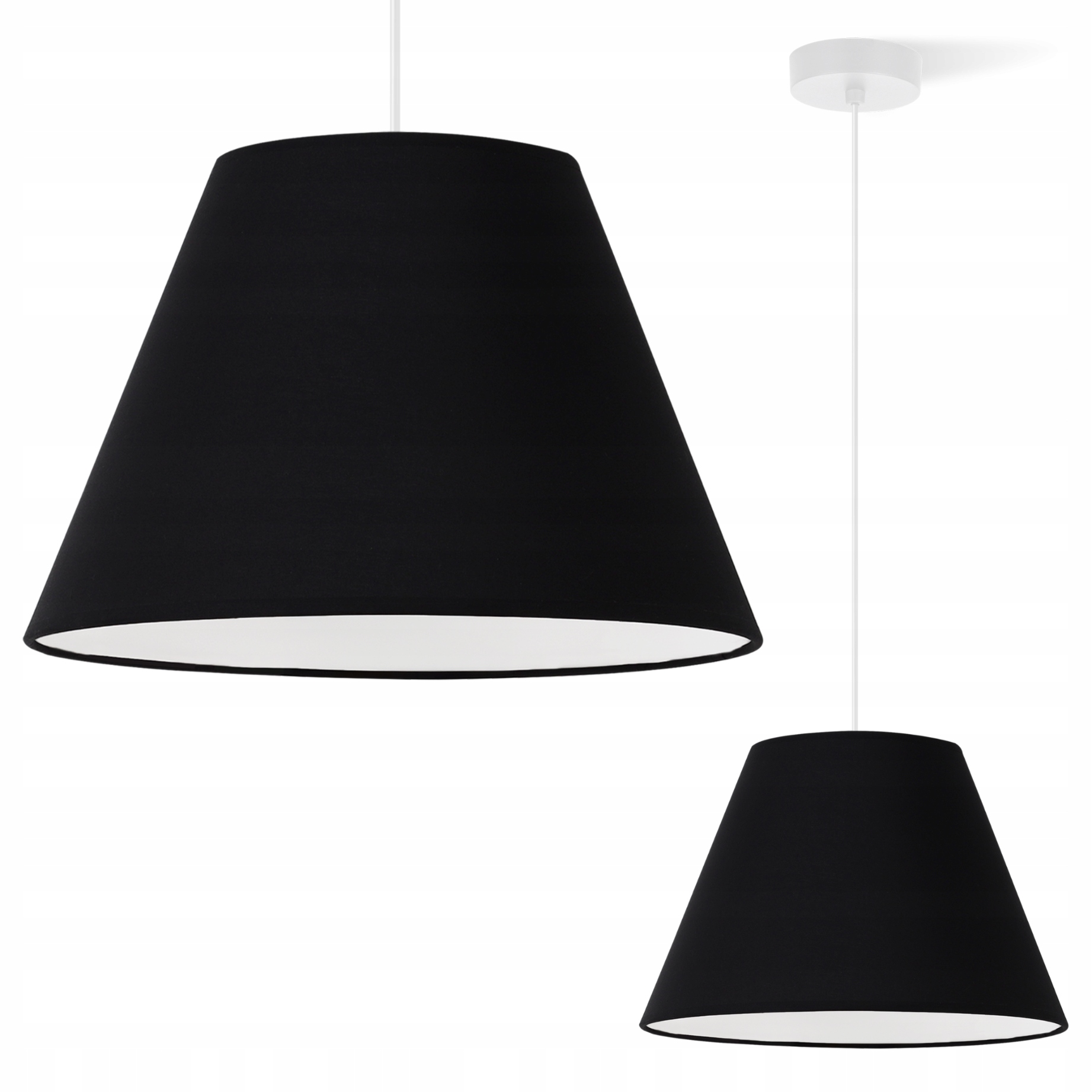 Závěsná Stropní Lampa, Černý Lustr S Kuželovým Stínidlem Pro Kuchyň Jídelny