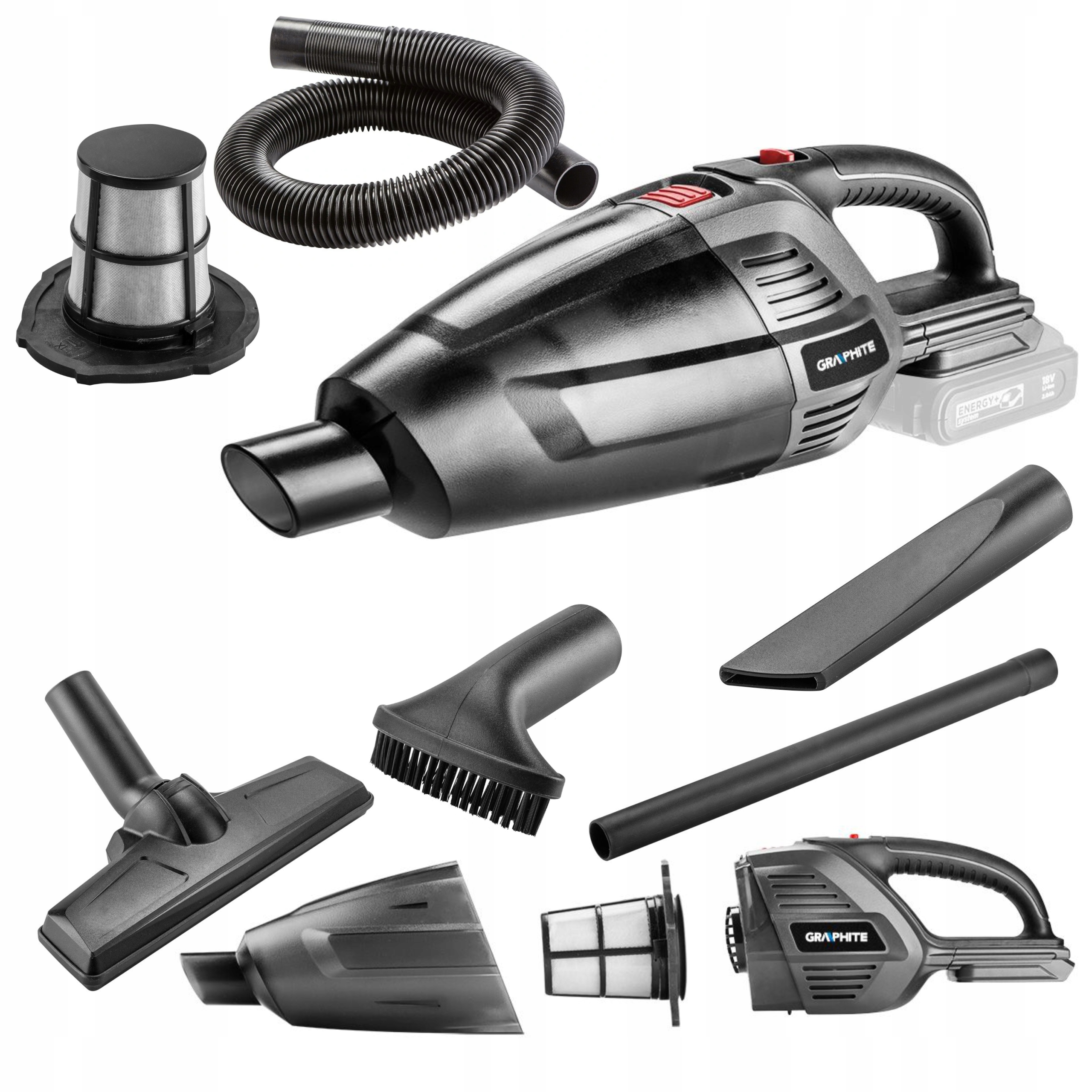 

Odkurzacz Akumulatorowy 2w1 18V Graphite 58G097 E+