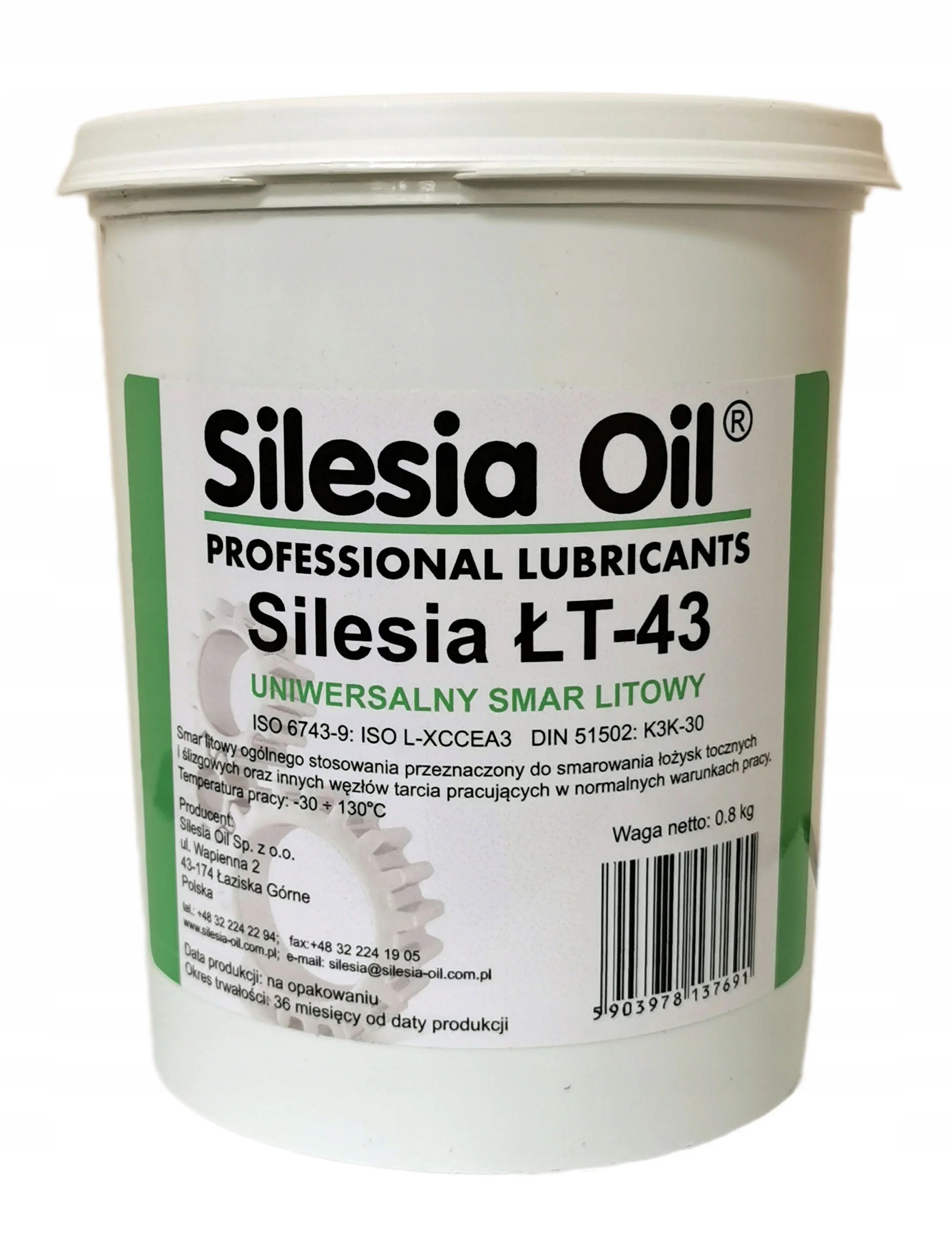 Smar ŁT 43 0,8KG Silesia Smar litowy zielony