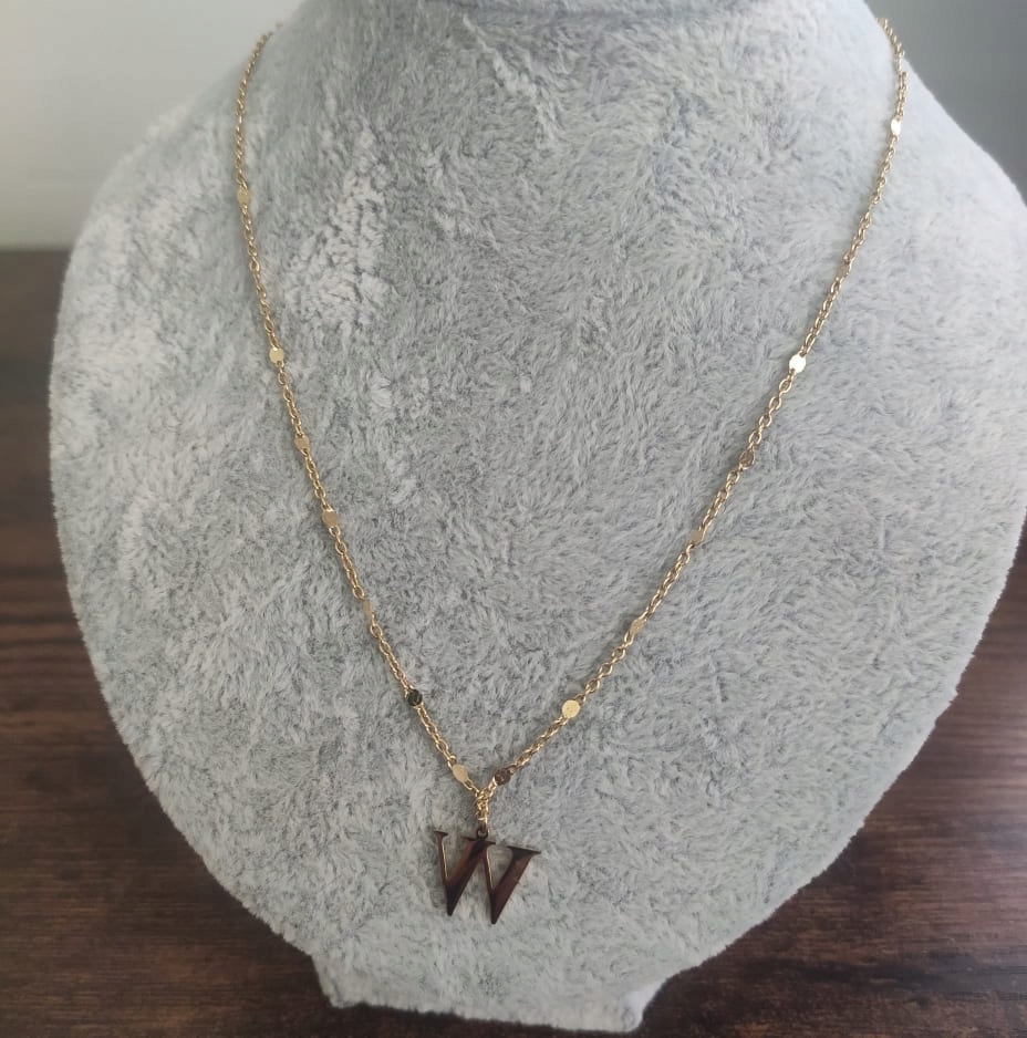 

Biżuteria Naszyjnik Celebrytka stal 316L Literka W