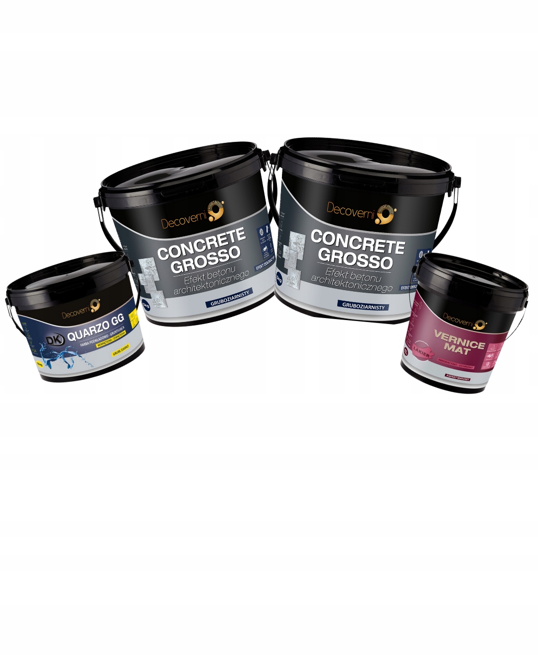 Beton Concrete Grosso 10KG sada 5 m2 rôzne farby