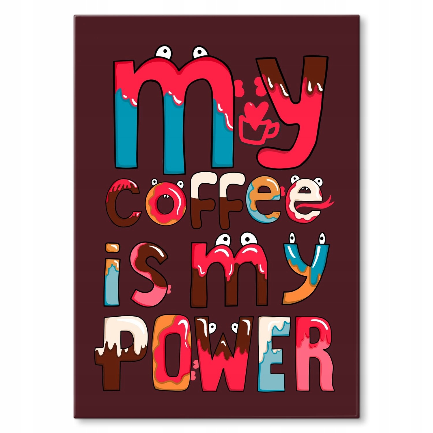 Kovový plakát My coffee is my power Dárek 22 x 31 cm
