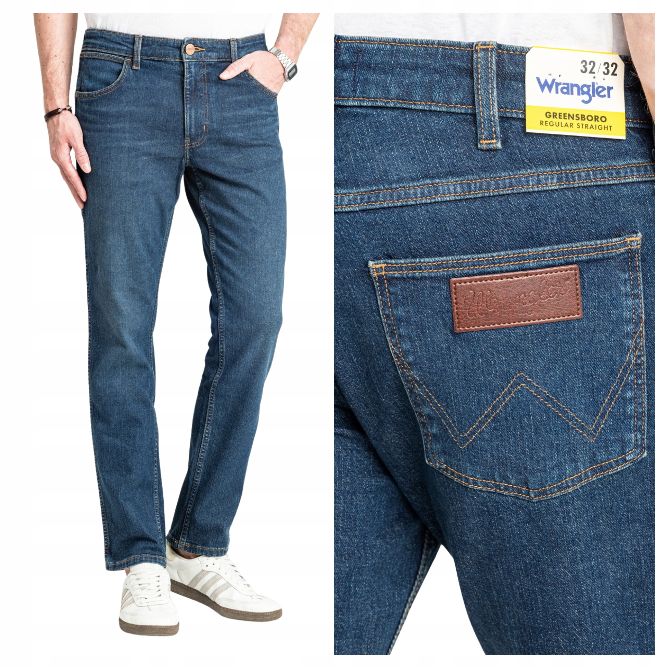 Pánské džínové kalhoty Wrangler Greensboro Regular Fit modré W31 L30