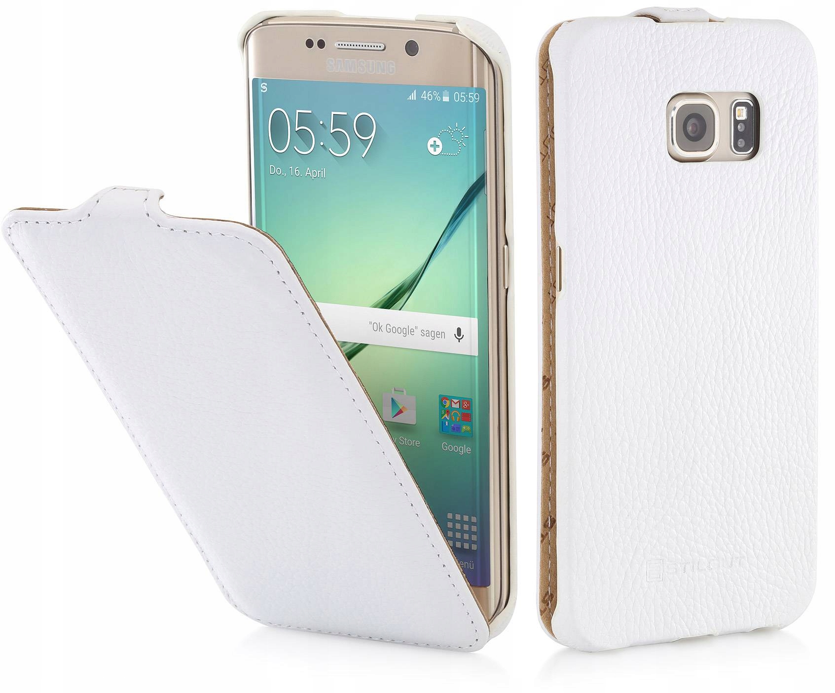 

Etui skórzane Stilgut z klapką do Galaxy S6 Edge