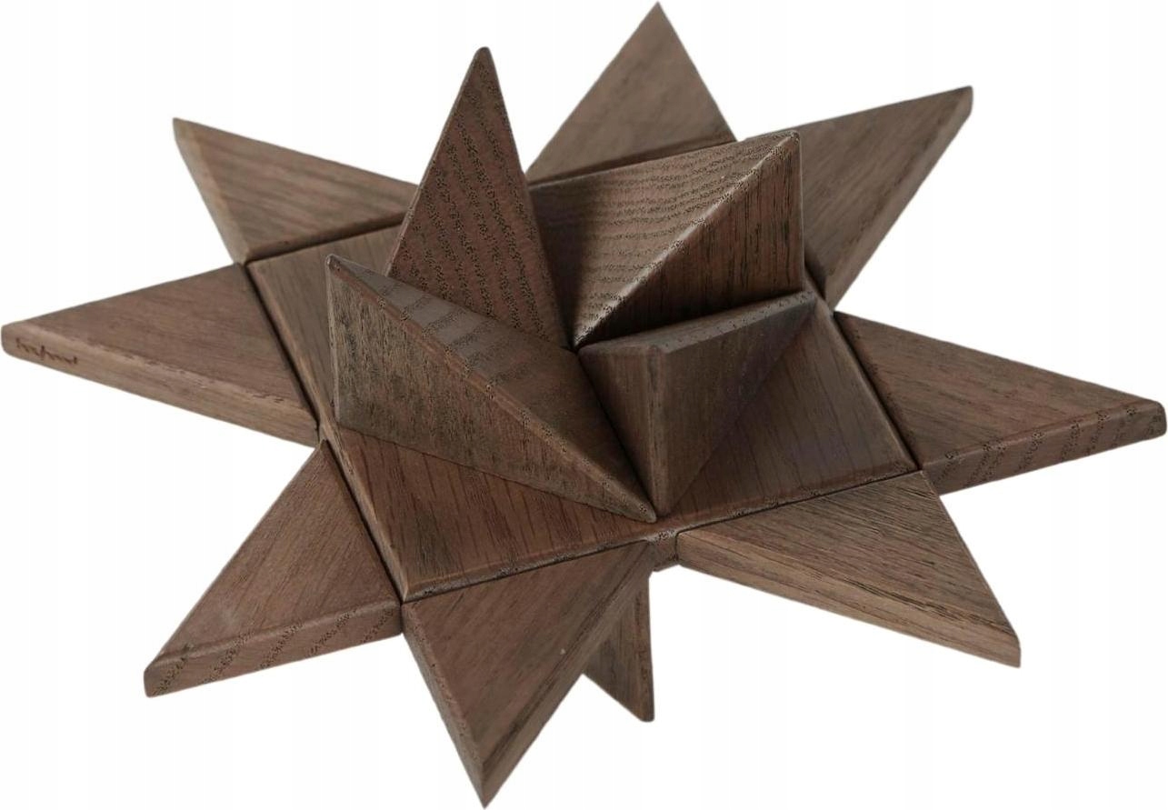 boyhood Vianočná drevená hviezda Dub tmavý