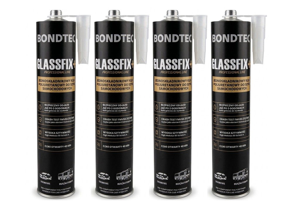 Klej Do Szyb 4x Glassfix+ 2H Bus, Autobus, Osobowe Pu 310ml Poliuretan