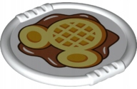 

Lego Duplo 27372pb09 Talerz Wafel Ciasto Nowy (5g