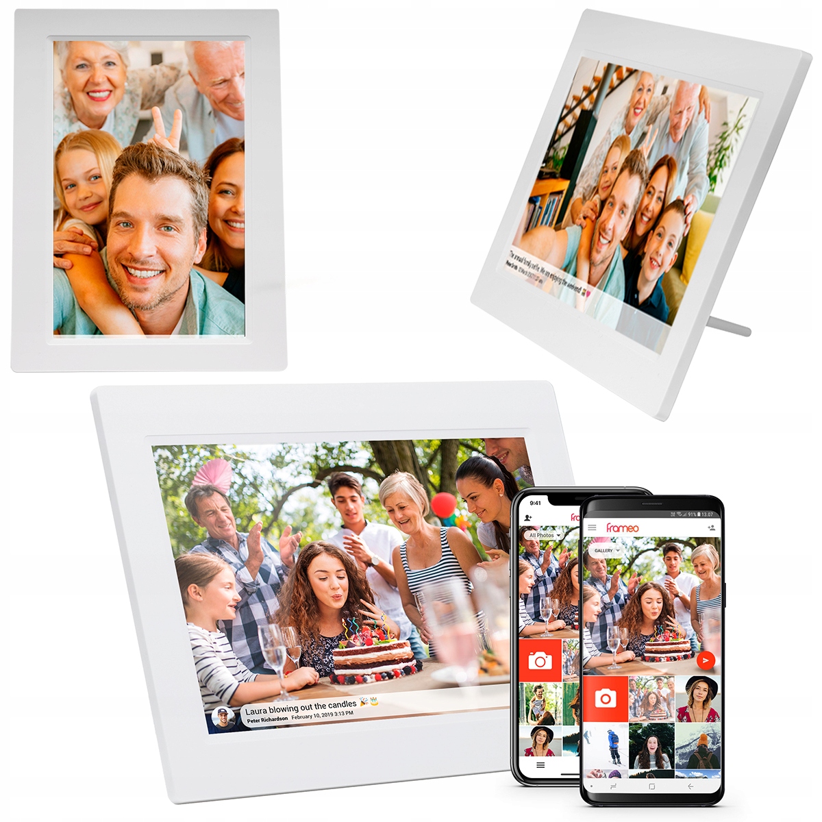 Denver Foto Rámeček Digitální pro fotografie Dotyková videa 10.1" Aplikace Frameo