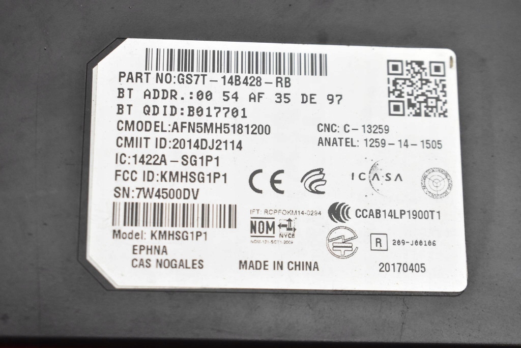 control unit module KOMUNIKACJI ECM GS7T-14B428-RB FORD MONDEO MK5 14-20