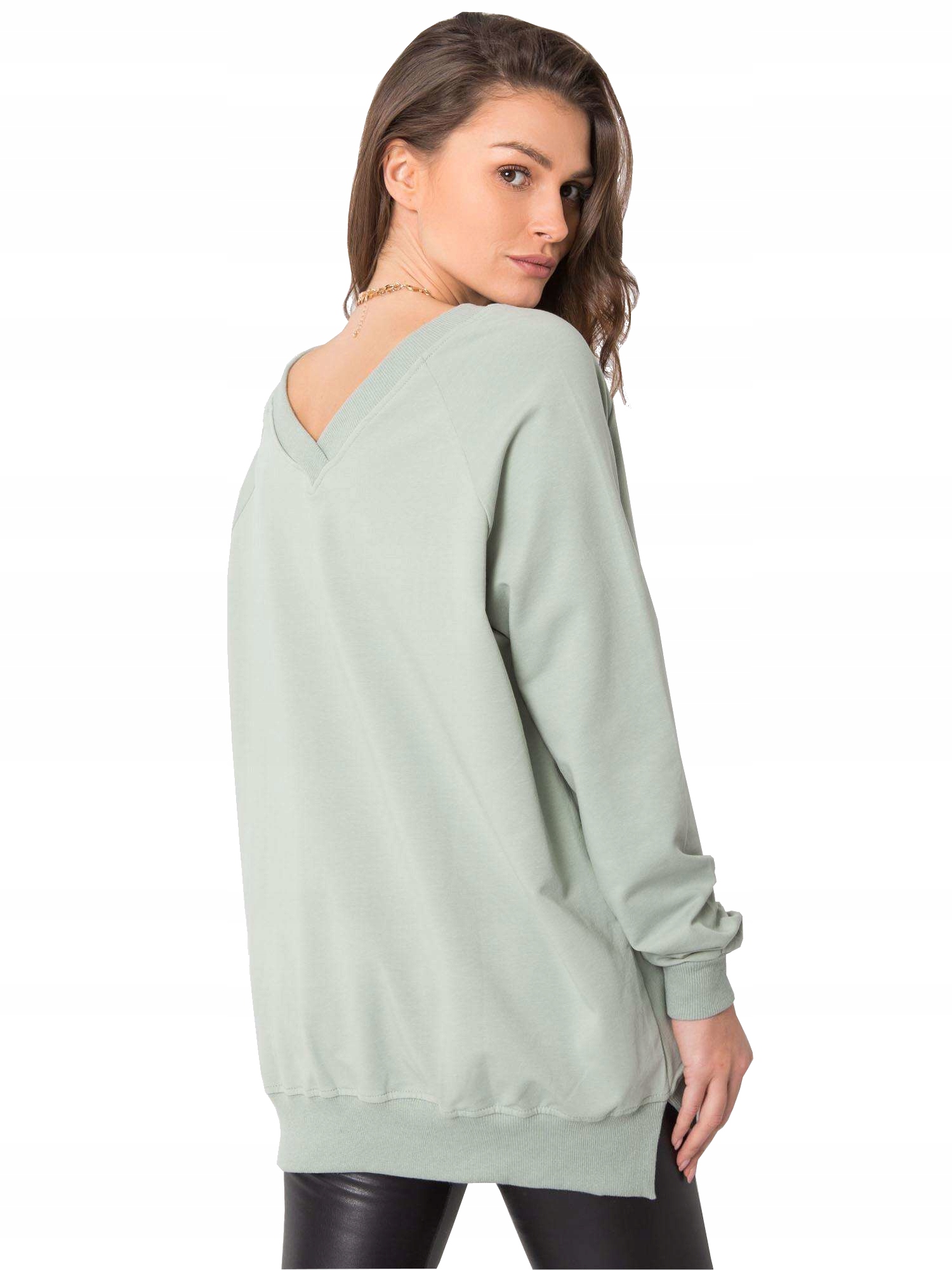 

Bluza damska Bawełna dekolt tył F585 j.zieleń L/XL