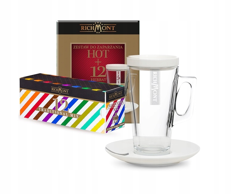 Levně Sada na vaření Richmont sklenice Hot 12 ks různých čajů dárek