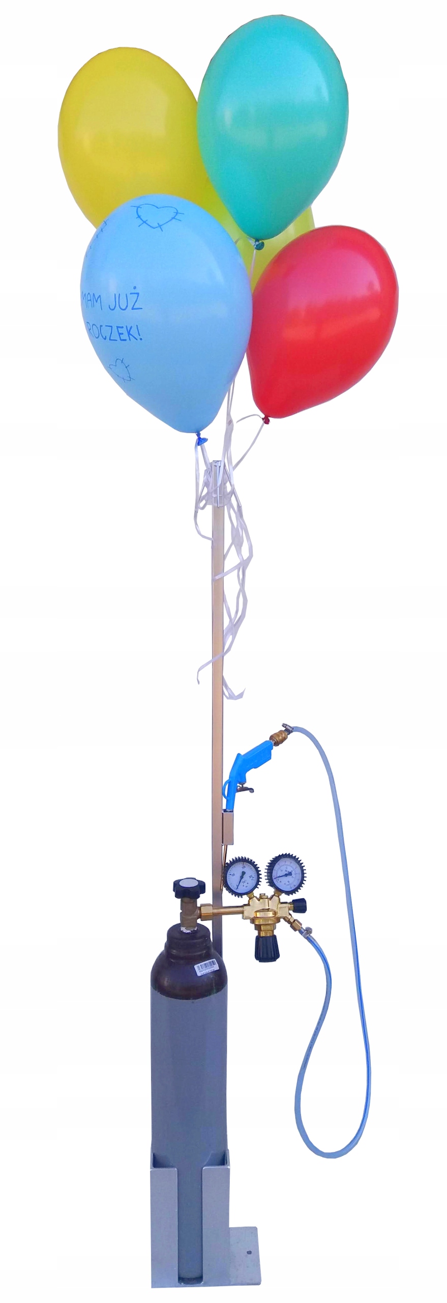 BUTLA HEL 8L HELOWA GAZOWA REDUKTOR WĄŻ PISTOLET STOJAK NA BALON BALONY
