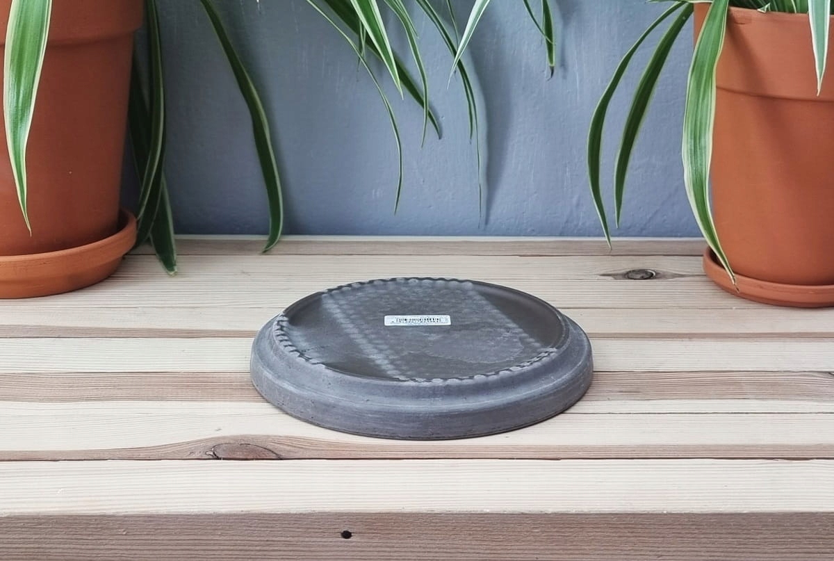 Podstawka GLINIANA BAZALTOWA spodek na wodę 18cm Długość 18.1 cm