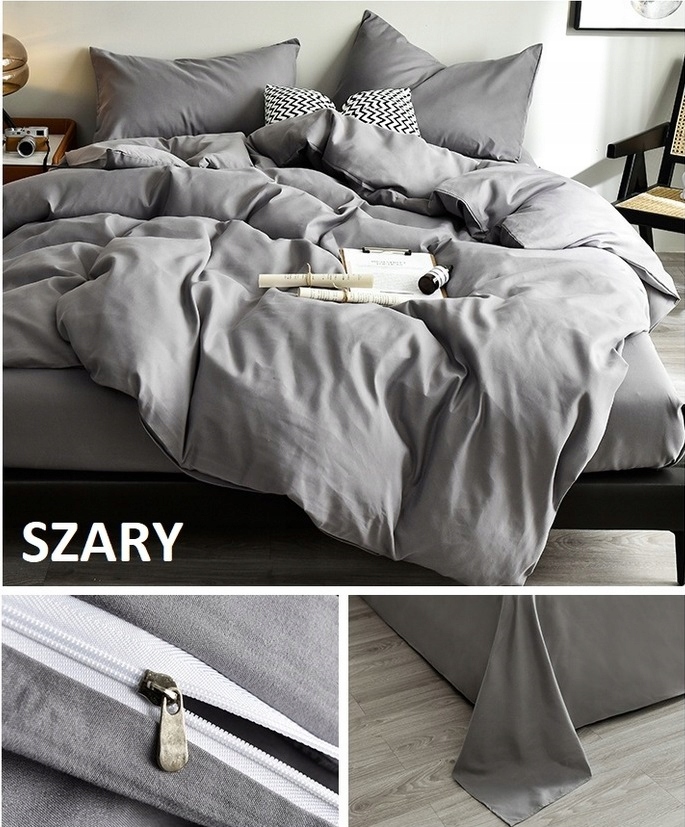 POŚCIEL GŁADKA JEDNOKOLOROWA 160x200 + 2x PODUSZKA 70x80 NA ZAMEK KOLORY Marka Syl-Mar