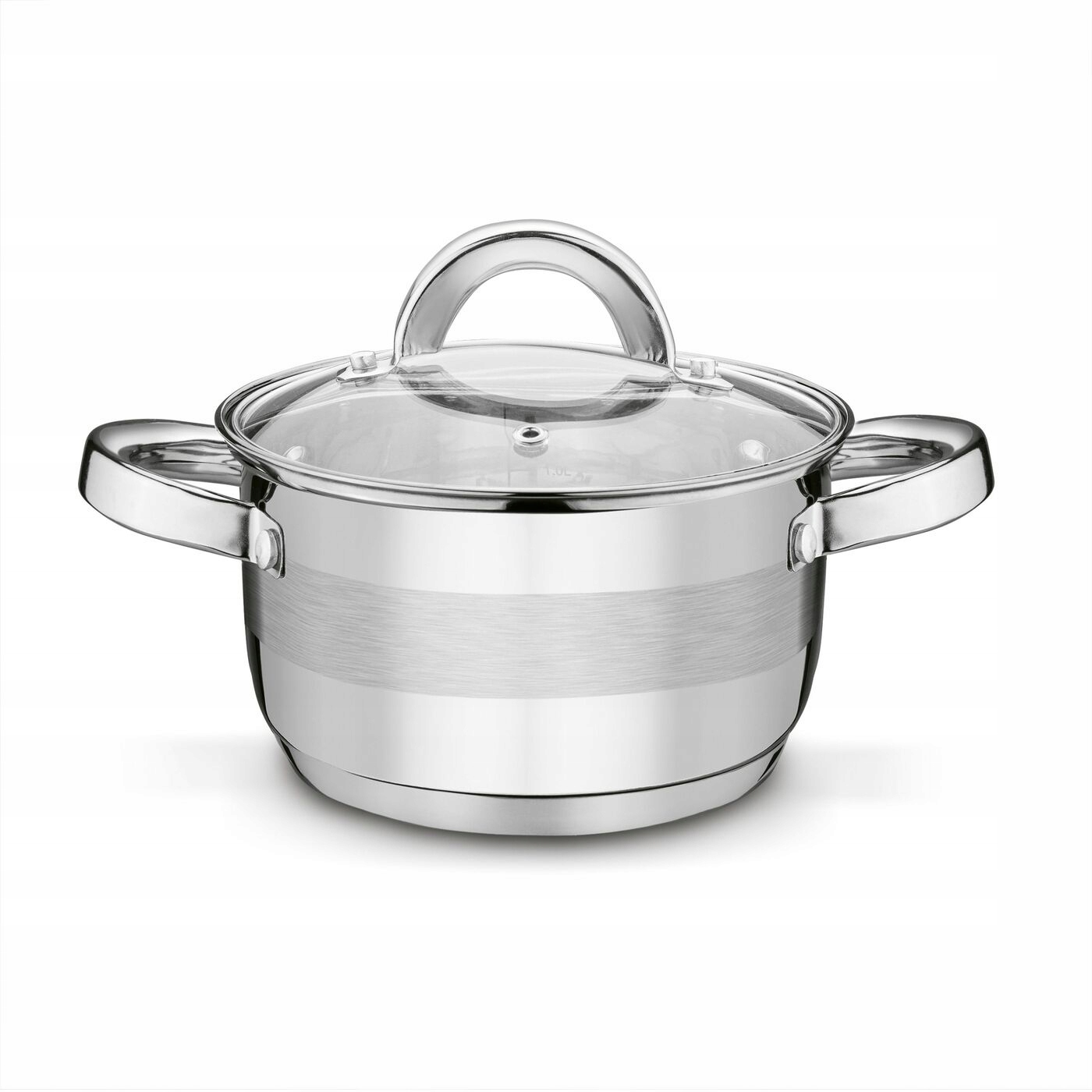 

Stalowy Garnek Indukcja z pokrywką szklaną 1,5l